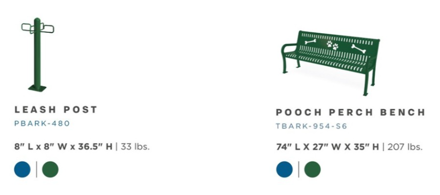Leash Post and Pooch Bench