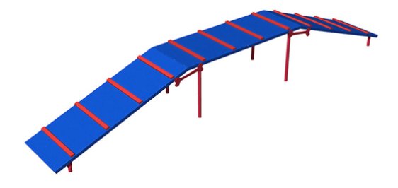 Steel Dog Walk PBARK-410 Playful Red Blue